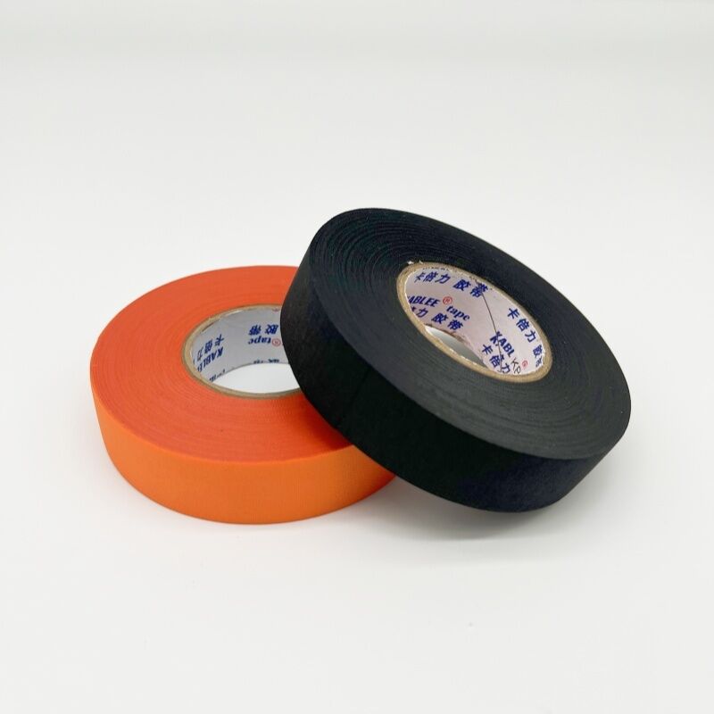 0.25mm Kablee T01 Auto Wire Harness Cloth Tape Abrasion Resistant Black Orange Color