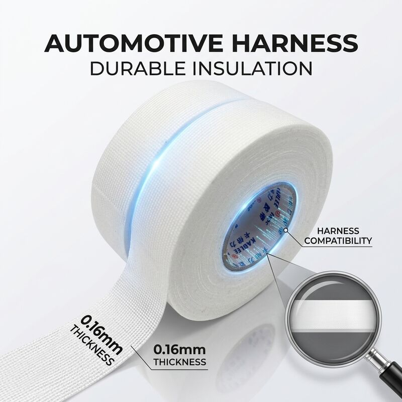 PE Automotive Adhesive Tape 0.16mm Wire Harness Wrap Abrasion Resistant for Self-Extinguishing Noise Reduction